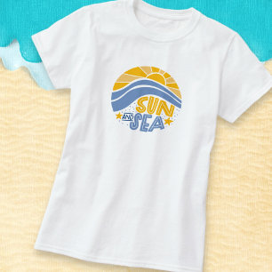 Camiseta Sol, Mar e Praia de Verão