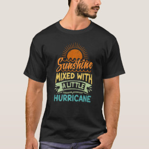 Camiseta Sol Misturado Com Um Pequeno Furacão
