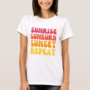 Camiseta Sol nascente queimadura solar repetição