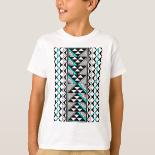 Camiseta Sol nativo e chuva em turquesa