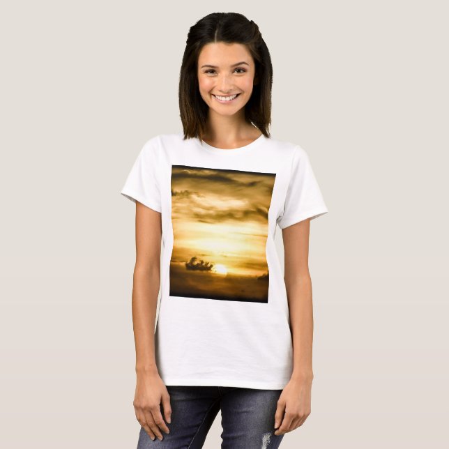 Camiseta Sol No Oceano Pacífico (Frente Completa)
