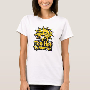 Camiseta Sol Pixel Vintage Retro Calor de Verão Abalado