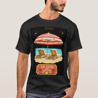 Camiseta sol queima praia de verão