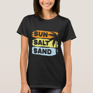 Camiseta Sol sal areia retrô férias de verão praia cruzeiro