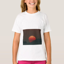 Camiseta sol se põe preto