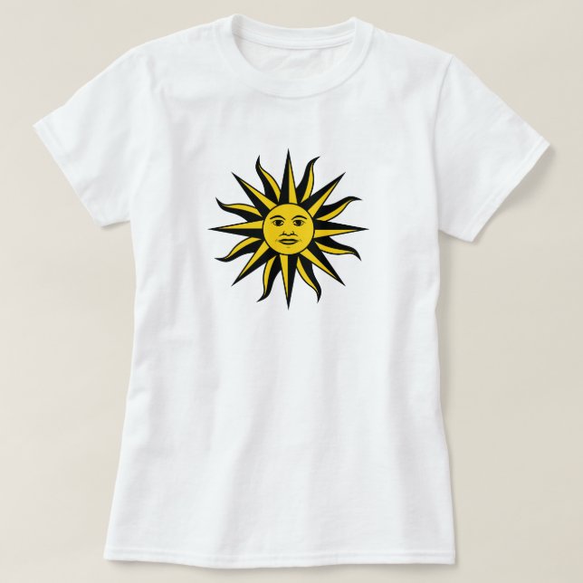 Camiseta Sol sorridente (Frente do Design)