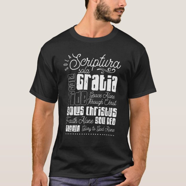 Camiseta Sola Scriptura Protestante, Reforma Cristã 5 (Frente)