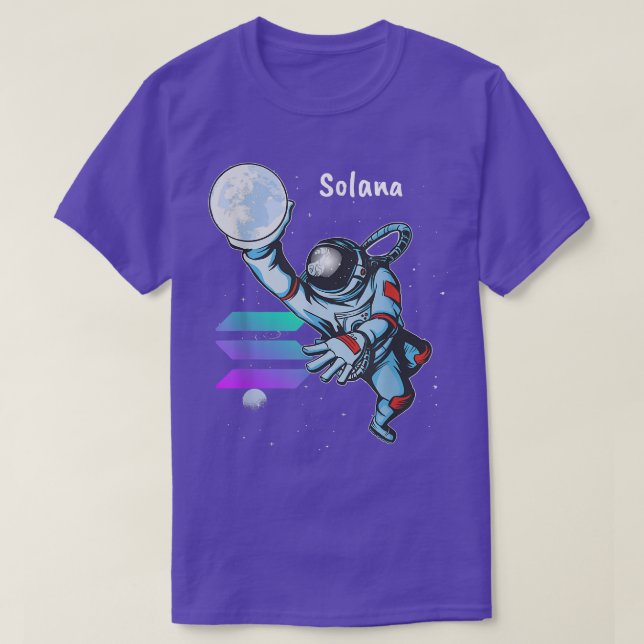 Camiseta Solana SOL Space Man Astronaut Dunk Crypto Cryptoc (Frente do Design)