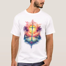 Camiseta Solar anchor in a tropical paradise. 