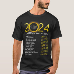 Camiseta Solar Eclipse 2024 American Tour 2024 Totality Tot