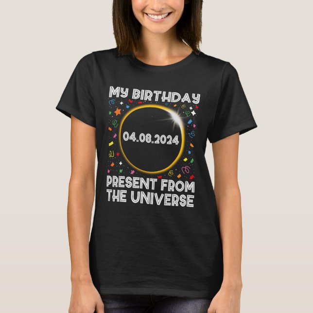 Camiseta Solar Eclipse 2024 Aniversário Presente 4.8.24 Tot (Frente)