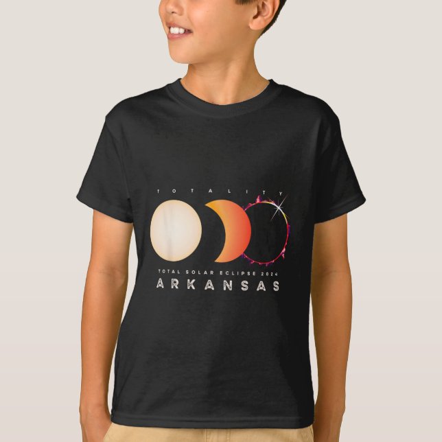 Camiseta Solar Eclipse 2024 Arkansas Total Eclipse America (Frente)