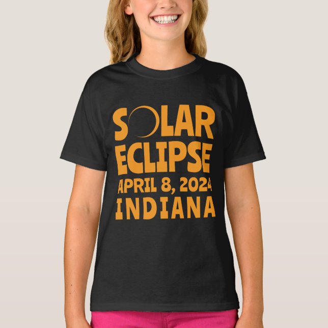 Camiseta Solar Eclipse 2024 Indiana (Frente)