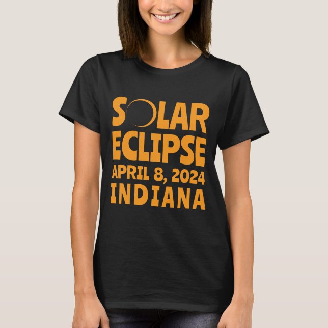 Camiseta Solar Eclipse 2024 Indiana (Frente)