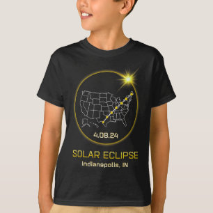 Camiseta Solar Eclipse 2024 Indianápolis Em Indiana Totalit