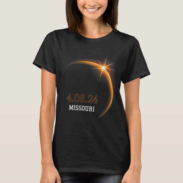 Camiseta Solar Eclipse 2024 Missouri Totality Primavera 4.0 (Frente)