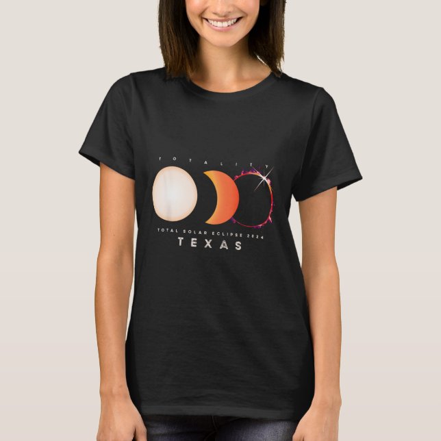 Camiseta Solar Eclipse 2024 Texas Total Eclipse America Gra (Frente)