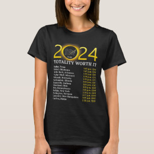 Camiseta Solar Eclipse 2024 Totalidade Engraçada Vale Total