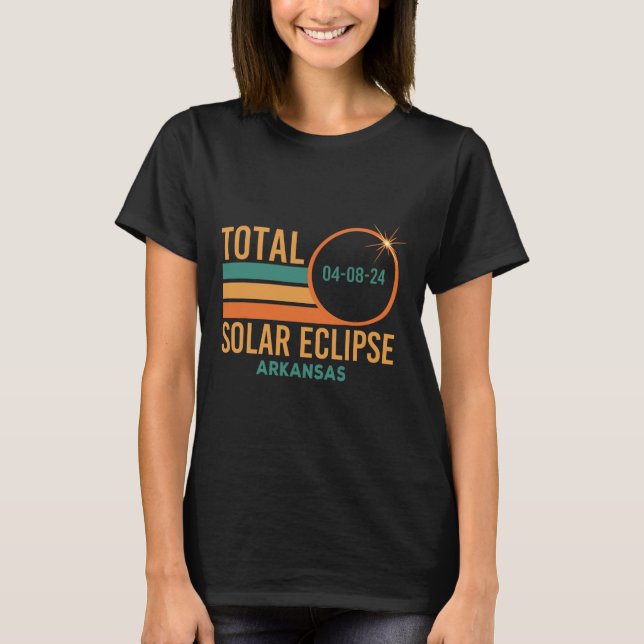 Camiseta Solar Eclipse Arkansas, 8 de abril de 2024 Totalid (Frente)