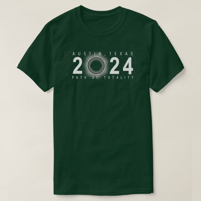 Camiseta Solar Eclipse Austin exas abril 8 2024 (Frente do Design)