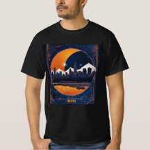 Solar Eclipse Cityscape Colinas 2024 Add Name Men'