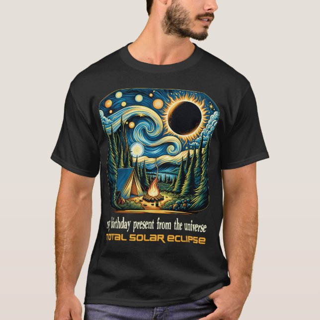 Camiseta Solar Eclipse Meu Aniversário Presente Dos Univers (Frente)