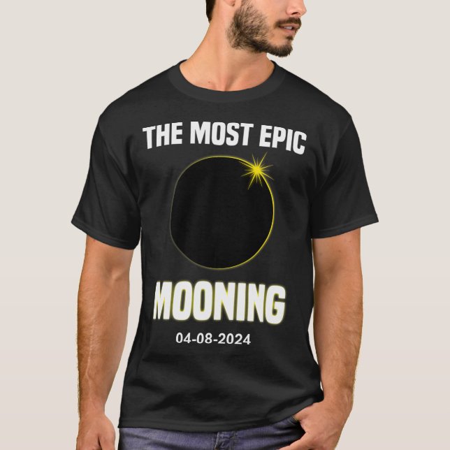 Camiseta Solar Eclipse Mooning Funny 04.08.2024 Eclipse (Frente)