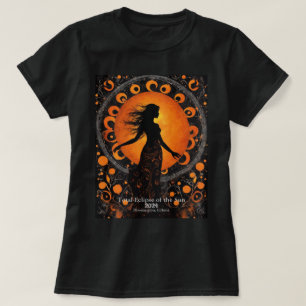 Camiseta Solar Eclipse seu nome ou texto Dançador Sun Mysti