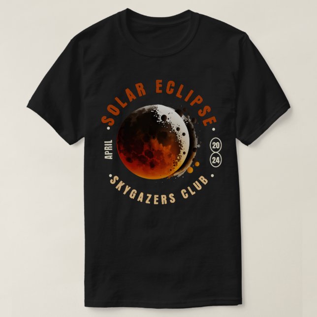 Camiseta Solar Eclipse Sky Gazers Club (Frente do Design)