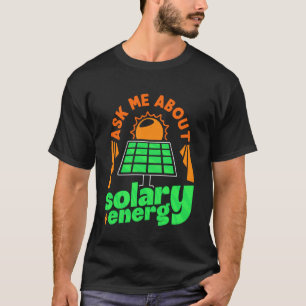 Camiseta Solar PERGUNTE-ME SOBRE ENERGIA SOLAR Solarenergie