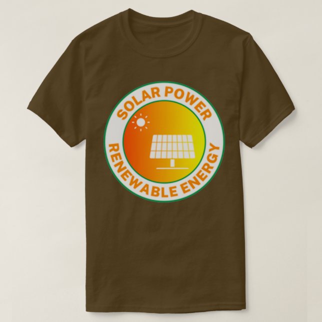 Camiseta Solar Power Renewable Energy (Frente do Design)