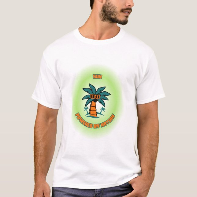 Camiseta Solar: Powered by nature Green Energy (Frente)