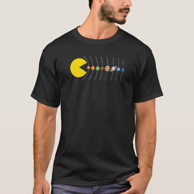 Camiseta Solar System Astronauts Space Video Games (Frente)