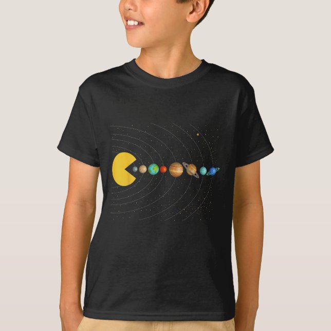 Camiseta Solar System Astronomy Space Video Games Funny Gra (Frente)