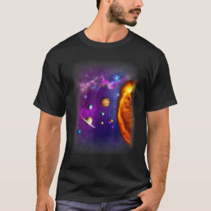 Camiseta Solar System Sun Planets Stem Science Espaço da Ga