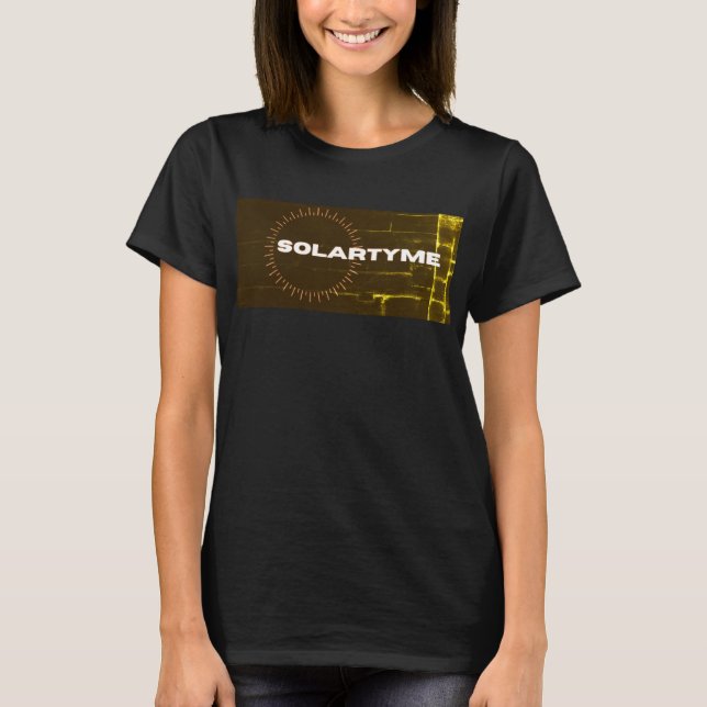 Camiseta SolarTyme - Tee de primeira corrida feminina (Frente)