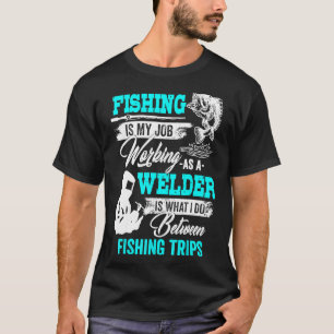 Camiseta Solda de pesca trabalhador de solda viagem de pesc