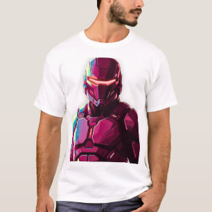 Camiseta Soldado Blindado Futurista Estética Branca Rua