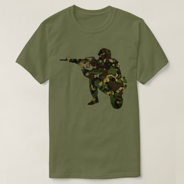 Camiseta Soldado camuflado (Frente do Design)