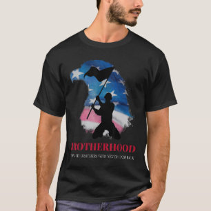 Camiseta Soldado da Irmandade de Bandeira Americana Neve
