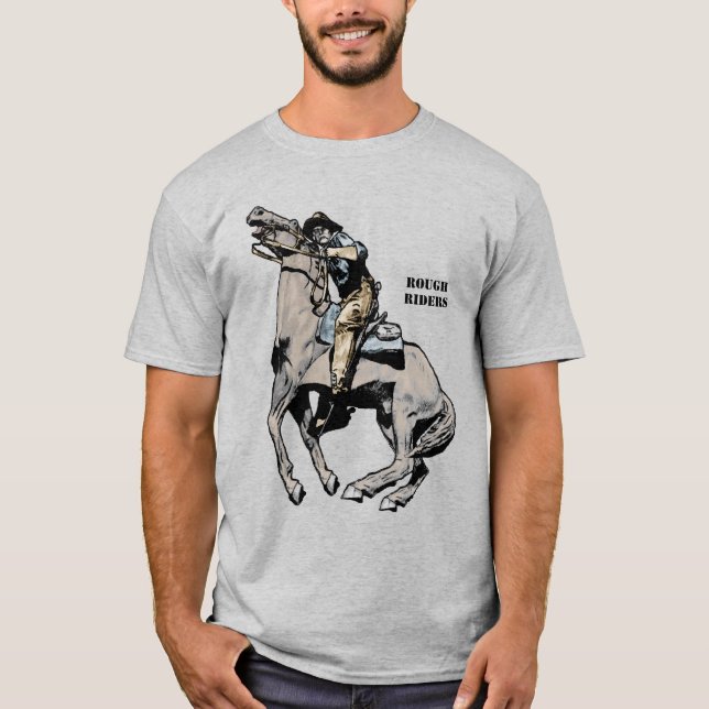 Camiseta Soldado de Cavaleiros da Guerra da América espanho (Frente)