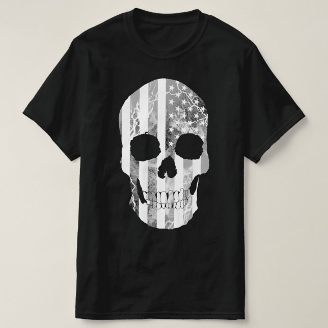 Camiseta Soldado do crânio EUA (Frente do Design)