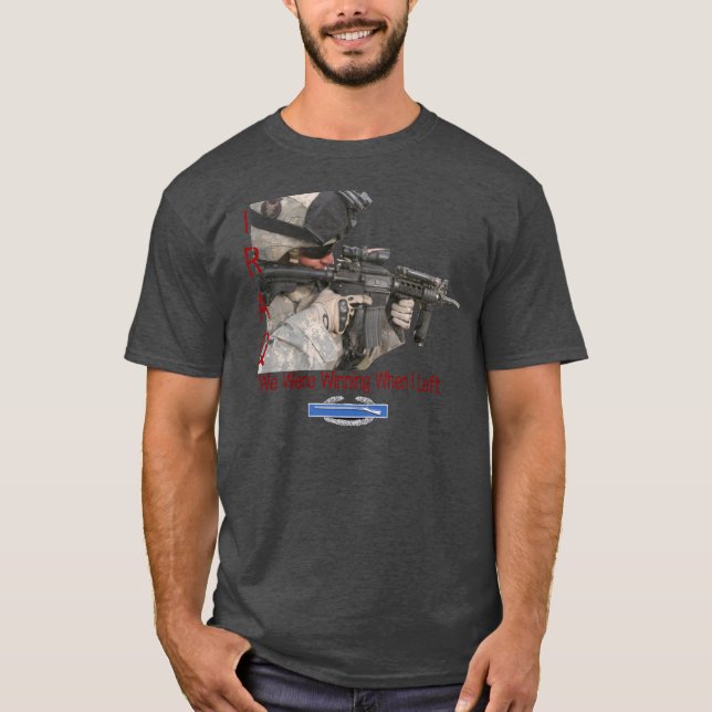 Camiseta Soldado do Iraque, estávamos vencendo quando saí - (Frente)
