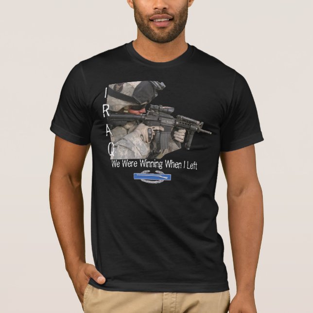 Camiseta Soldado do Iraque, estávamos vencendo quando saí (Frente)