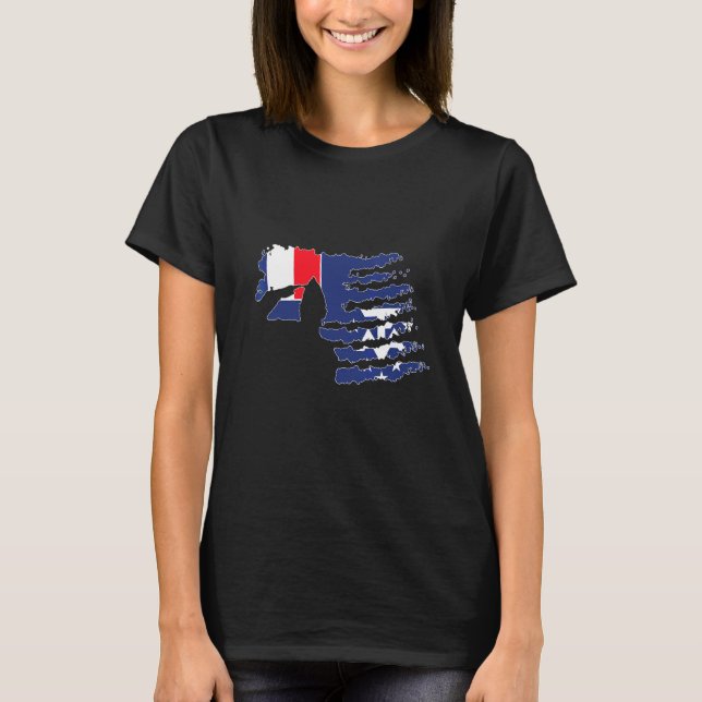 Camiseta Soldado dos Territórios Austrais Franceses Saudaçã (Frente)