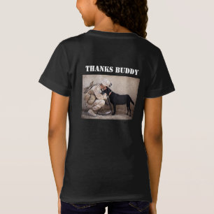 Camiseta Soldado em Fatigues com seu Cão Militar