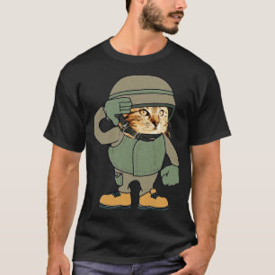 Camiseta Soldado Gato Eu Amo Meu Gato 1