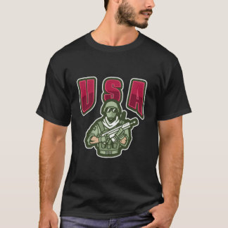 Camiseta Soldado Invencível Estilado U S A