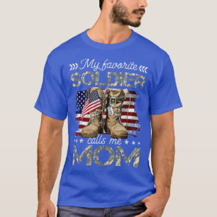 Camiseta Soldado Mãe Exército Mãe Formação no Exército Mãe