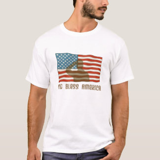 Camiseta Soldado que sauda a bandeira americana